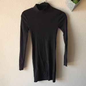 Abercrombie & fitch black long sleeve bodycon dress XS